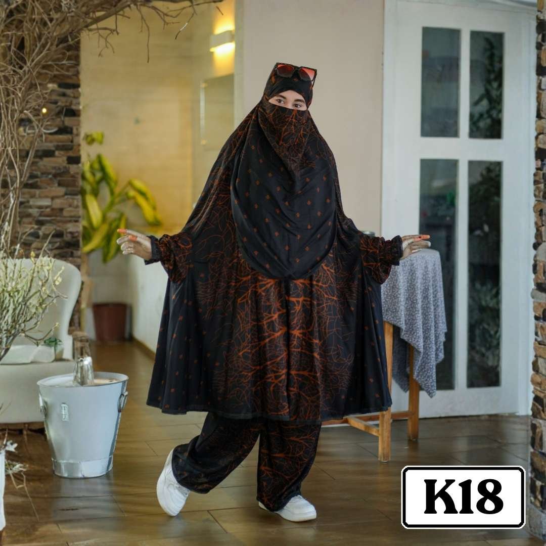 Khimar with plaju - Code K18