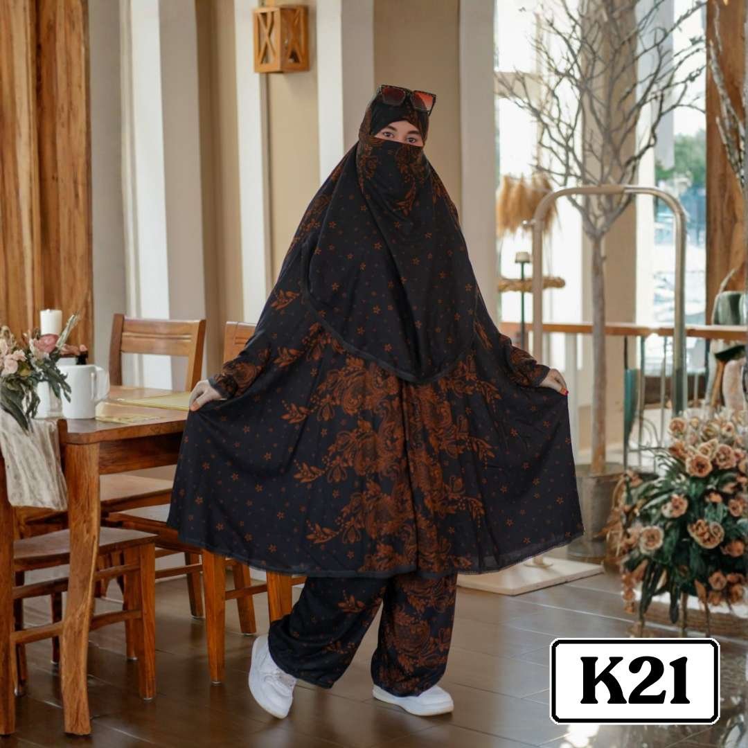 Khimar with plaju - Code K21