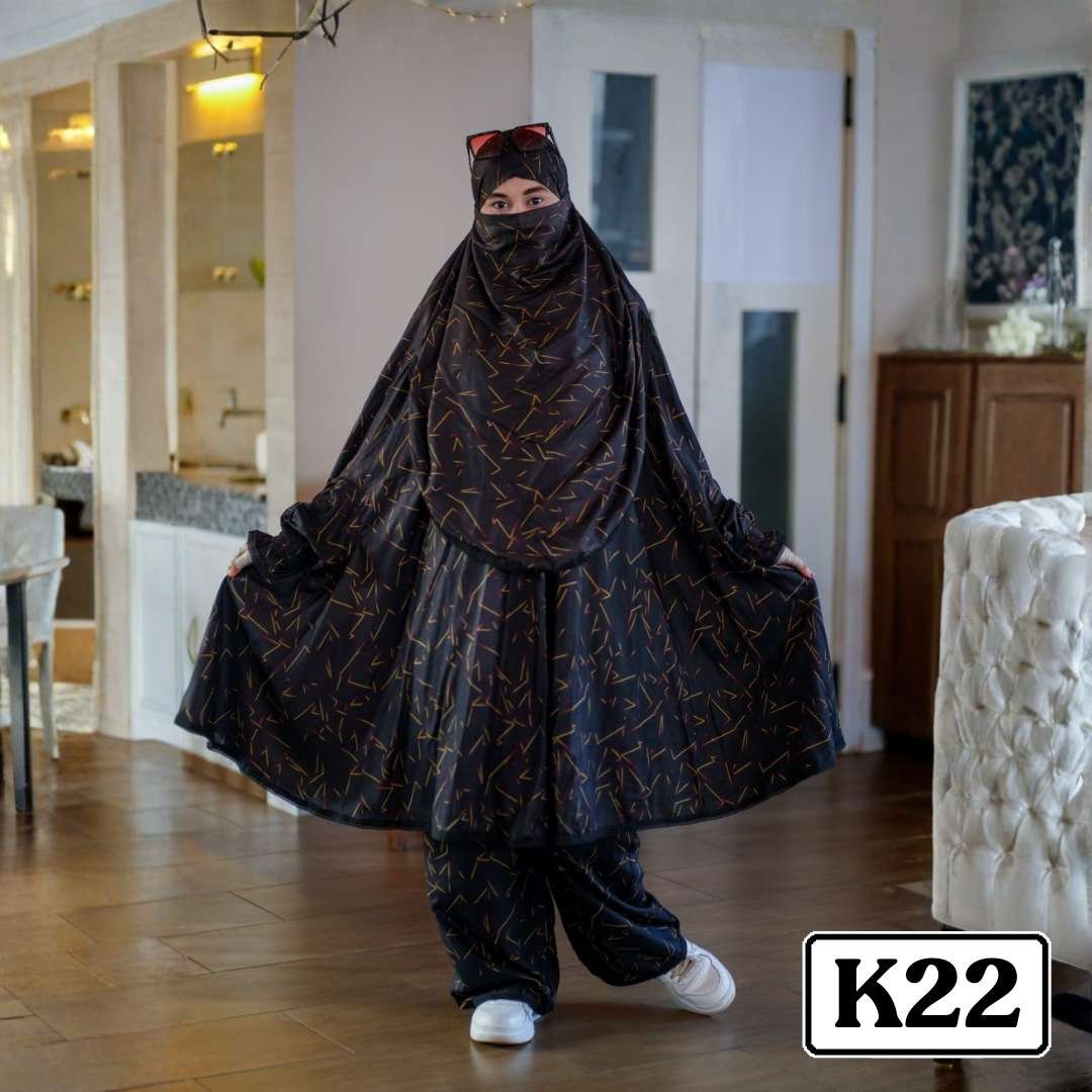 Khimar with plaju - Code K22